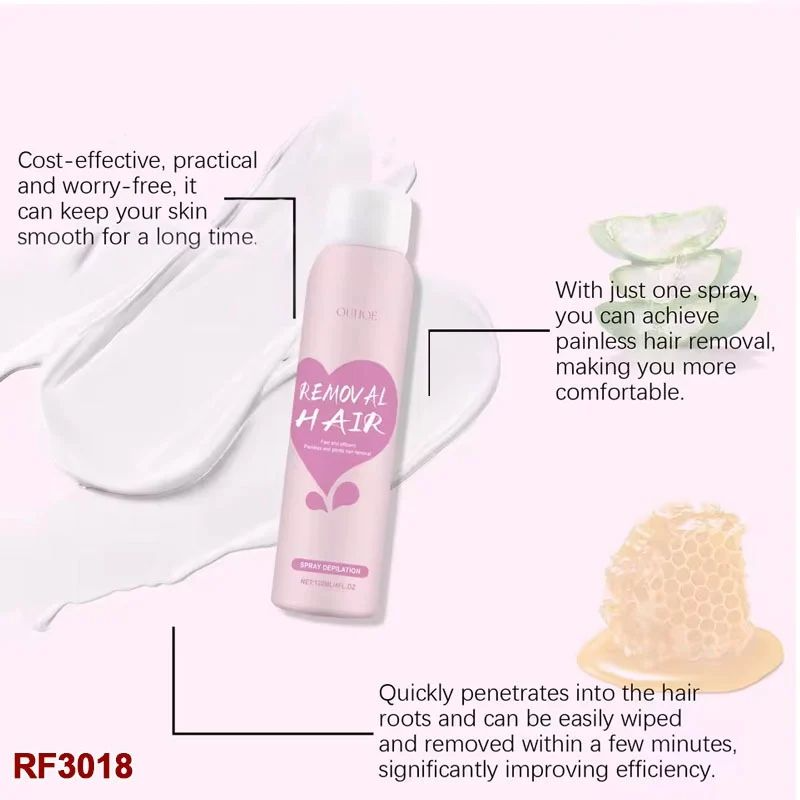 "120ML Painless Hair Removal Spray – Fast & Gentle Full Body Solution"